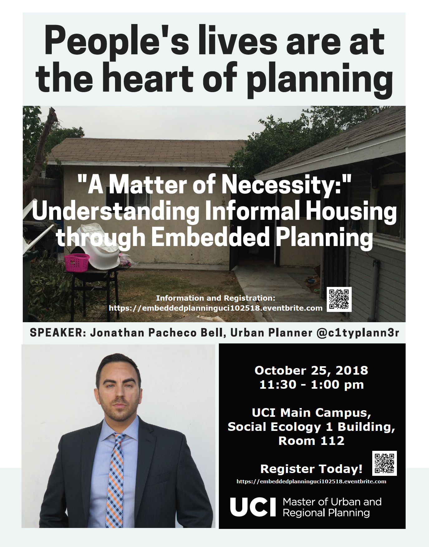 A Matter of Necessity-Understanding Informal Housing through Embedded Planning-UCI Urban Planning and Public Policy-25Oct2018